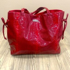 Red Shiseido XL Shoulder Bag Tote